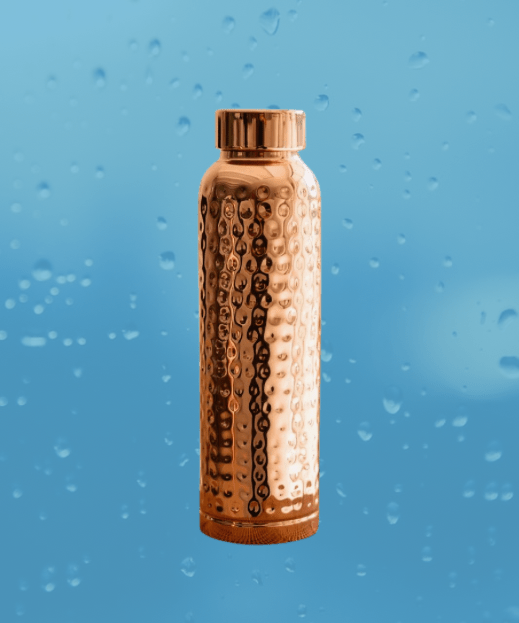 Hammered Copper Water Bottle – Premium Ayurvedic Copper Drink Bottle - Message in a Bottle